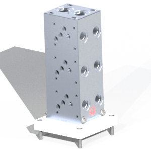 Used to mount Standard Series NG10 D05 modular BAR manifold perpendicular to the mounting surface