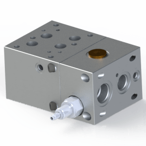 NG25 D08 4401–08–08–0–05 Bar Manifold Modular Sectional with SAE J1926-1 ORB Oring Boss port, ISO 11926-1, C16-2 Releif Module