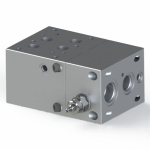NG25 D08 4401–08–08–0–05 Bar Manifold Modular Sectional with SAE J1926-1 ORB Oring Boss port, ISO 11926-1, T-16A Releif Module