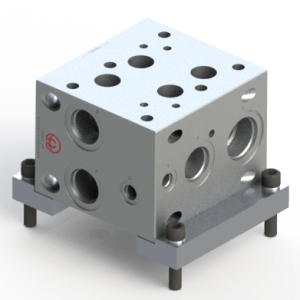 Used to mount Standard Series NG25 D08 modular BAR manifold parallel to the mounting surface