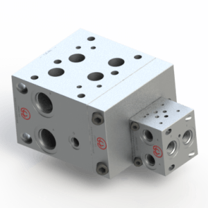 Used to end couple, join, convert, transition, reduce a NG25 D08 4401–08–08–0–05 Modular Sectional Bar Manifold to NG6 D03 4401–03–02–0–05 Modular Sectional Bar Manifold 