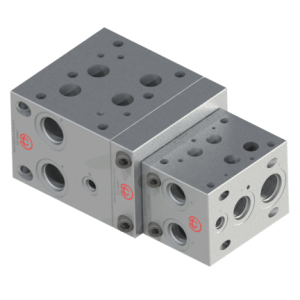 Used to end couple, join, convert, transition, reduce a NG25 D08 4401–08–08–0–05 Modular Sectional Bar Manifold to NG16 D07 4401–07–07–0–05 Modular Sectional Bar Manifold 